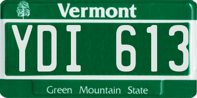 VT license plate YDI613