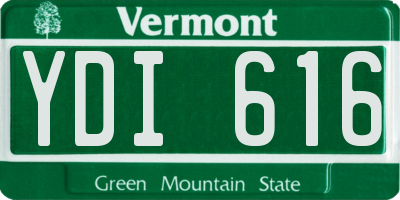 VT license plate YDI616