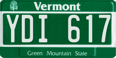 VT license plate YDI617
