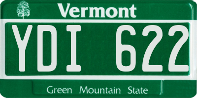 VT license plate YDI622