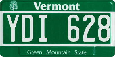 VT license plate YDI628