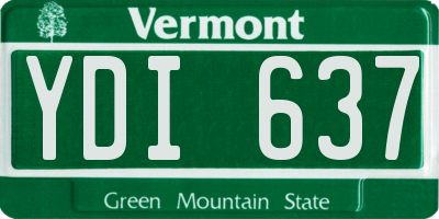 VT license plate YDI637