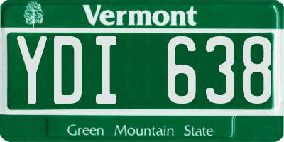 VT license plate YDI638