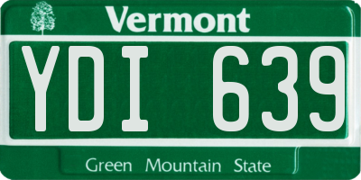 VT license plate YDI639
