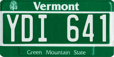 VT license plate YDI641