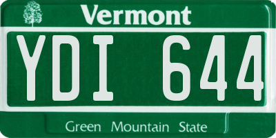 VT license plate YDI644
