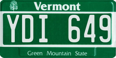 VT license plate YDI649