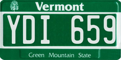 VT license plate YDI659