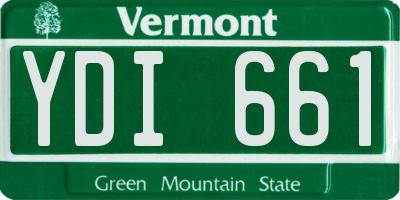 VT license plate YDI661
