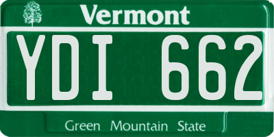 VT license plate YDI662