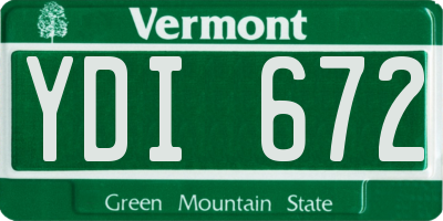 VT license plate YDI672