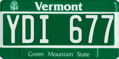 VT license plate YDI677