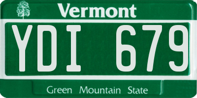 VT license plate YDI679