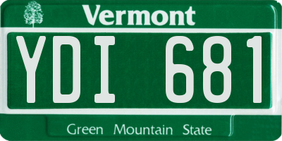 VT license plate YDI681