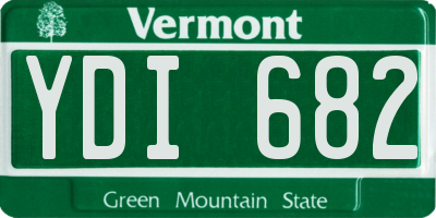 VT license plate YDI682