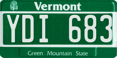 VT license plate YDI683