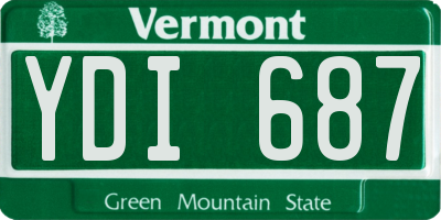 VT license plate YDI687