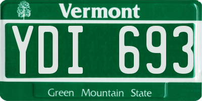 VT license plate YDI693