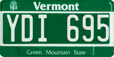 VT license plate YDI695