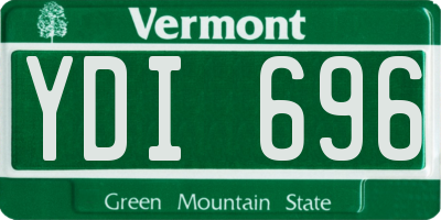 VT license plate YDI696