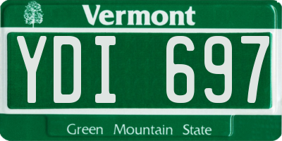 VT license plate YDI697