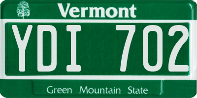 VT license plate YDI702