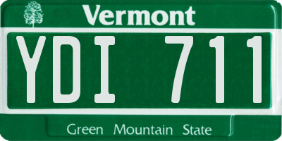 VT license plate YDI711