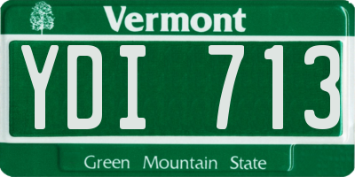 VT license plate YDI713