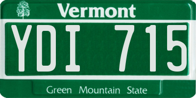 VT license plate YDI715
