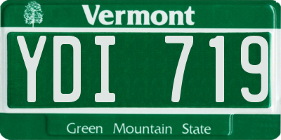 VT license plate YDI719