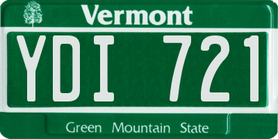 VT license plate YDI721