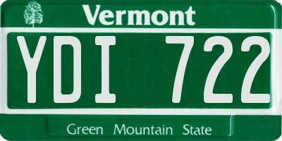 VT license plate YDI722