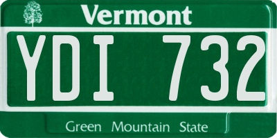 VT license plate YDI732