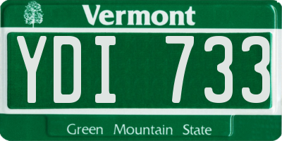VT license plate YDI733