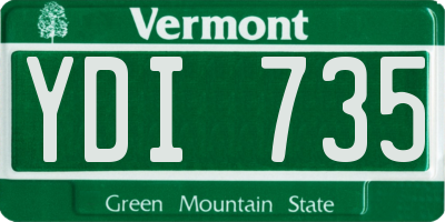 VT license plate YDI735