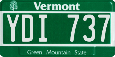 VT license plate YDI737