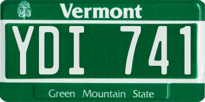 VT license plate YDI741