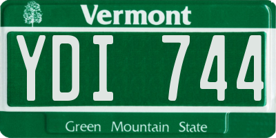 VT license plate YDI744