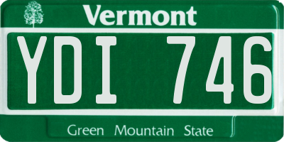 VT license plate YDI746