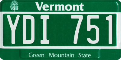 VT license plate YDI751