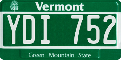 VT license plate YDI752