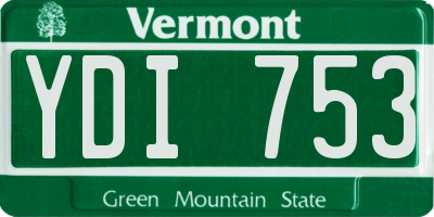 VT license plate YDI753