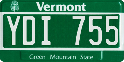 VT license plate YDI755