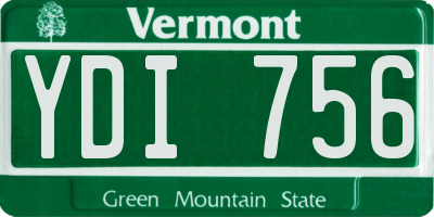 VT license plate YDI756