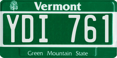VT license plate YDI761