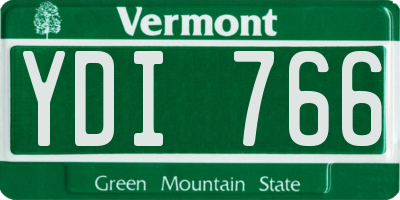VT license plate YDI766