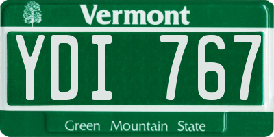 VT license plate YDI767