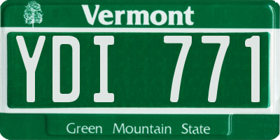 VT license plate YDI771