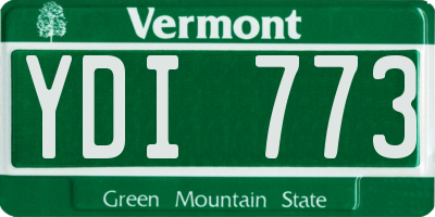 VT license plate YDI773