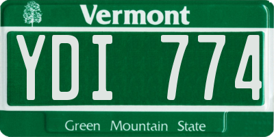 VT license plate YDI774